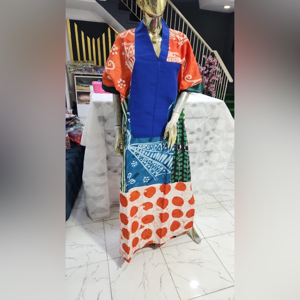 Beautiful Caftan/Kaftan Bubu Dress. Adire small & Medium